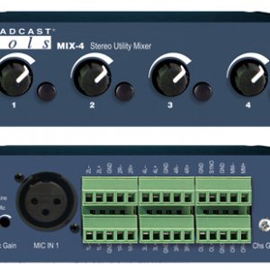 Mix-4 – Four Input Stereo Utility Mixer w/ Microphone Pre-Amp